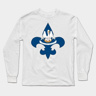 Louisiana Fleur De Lis Long Sleeve T-Shirt